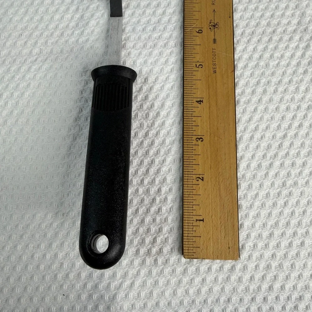 Vintage Ekco Slotted Spatula Black Nylon Head Plastic Handle Kitchen Utensil